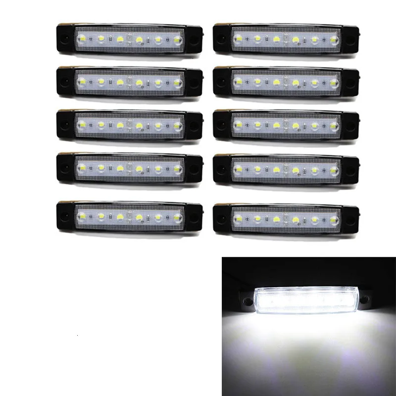 30x6 светодиодный светильник smd 12 В Белый Красный Оранжевый грузовик прицеп пикап боковые габаритные Индикаторы огни караван трактор картинг
