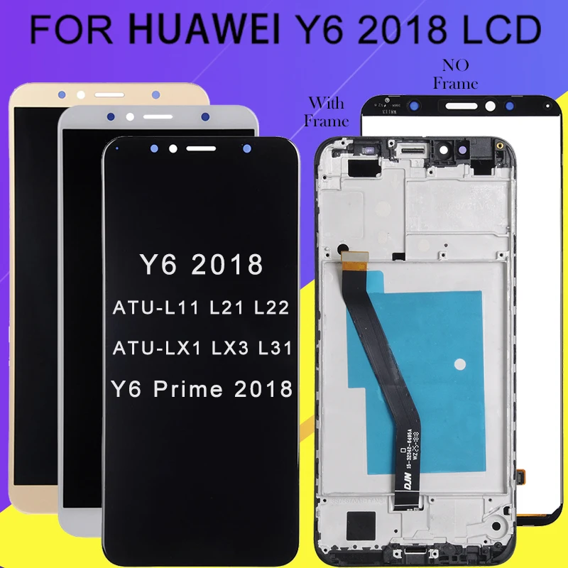 Фото Catteny Y6 Prime 2018 Lcd для Honor 7A сенсорный экран дигитайзер сборка Замена Huawei ЖК дисплей с