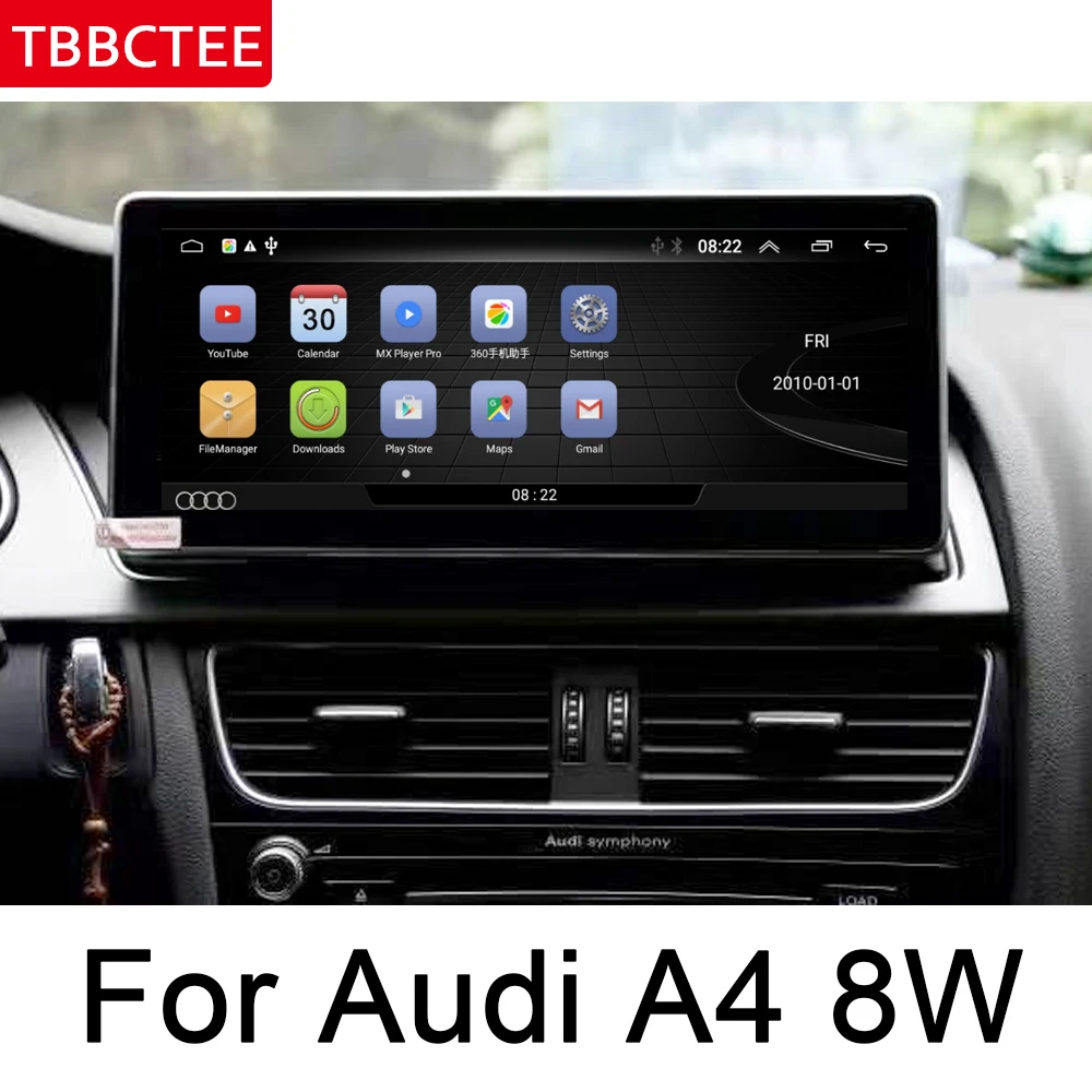 Для Audi A4 8W 2016 ~ 2019 MMI автомобильный Android мультимедийный плеер навигация gps