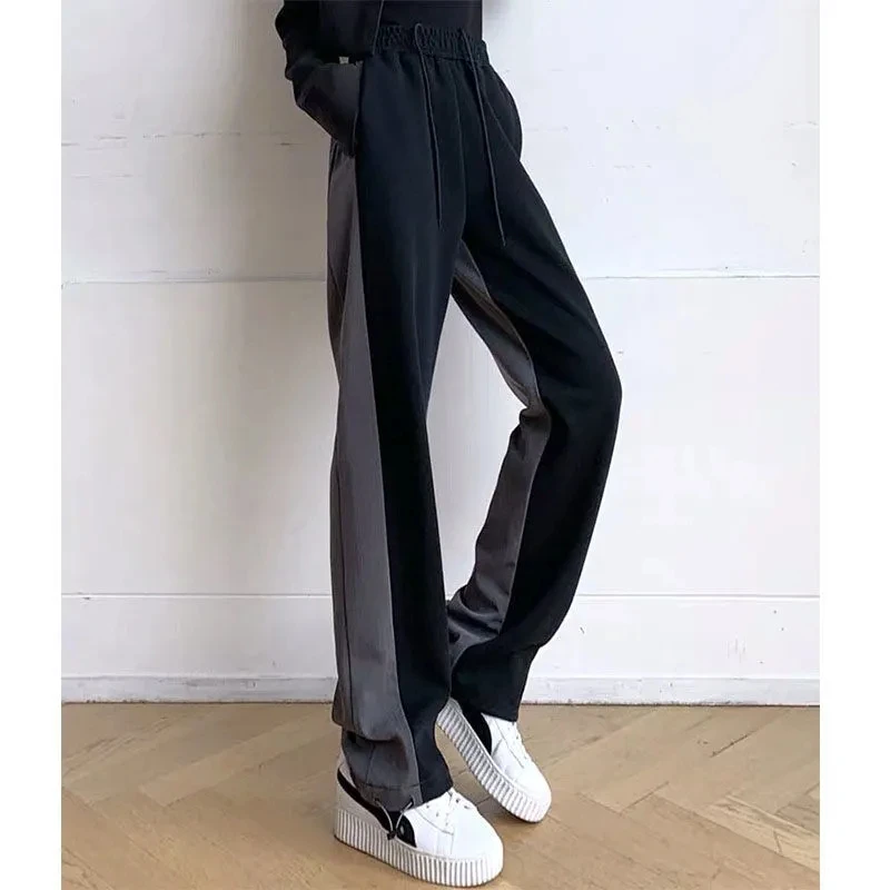 

Street Wear Vintage Plaid Pants Ladies New Autumn Winter Handsome Cargo Pants High Waist Was Thin Korean Fashion Loose Trousers