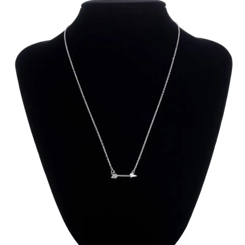 

2021 Fashion Horizon Arrow Pendant Necklaces for Women Tiny Necklace Men Wholesale