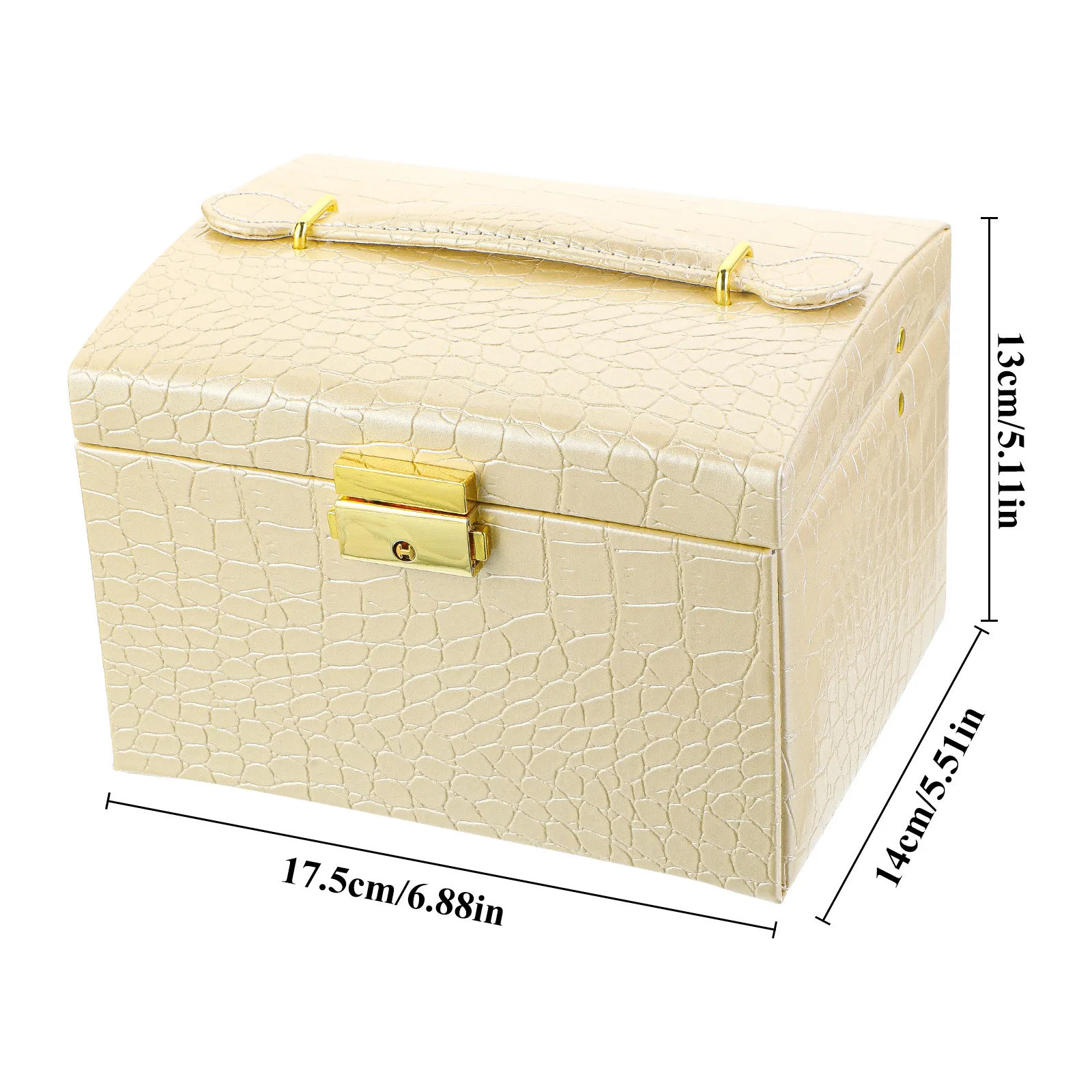 

Jewelry Organizer Large Jewelry Box High Capacity Jewelry Casket Makeup Storage Makeup Organizer Leather Beauty Travel Box