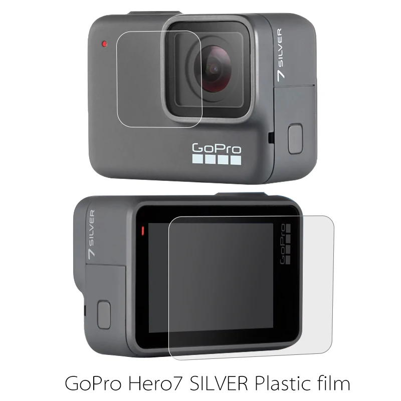 1 шт. пластиковая стеклянная Защитная пленка для экрана + HD-объектива GoPro Hero 7 белый