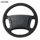 Ручной работы черная замша чехол рулевого колеса автомобиля для BMW E36 1995-1997 E46 1998-2004 X3 E83 X5 E53 E38 1994-2001 E31