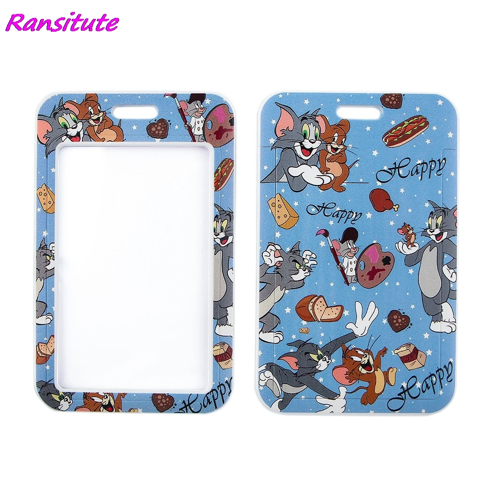 Ransitute R1679 с мультипликационным принтом кошки мышки шнурки для друга Ключ ID карты