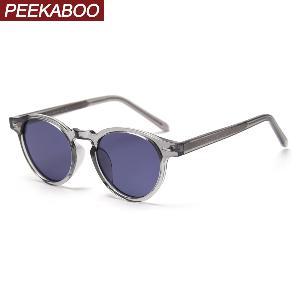 Мужские поляризационные солнцезащитные очки Peekaboo tr90 круглые модные корейские