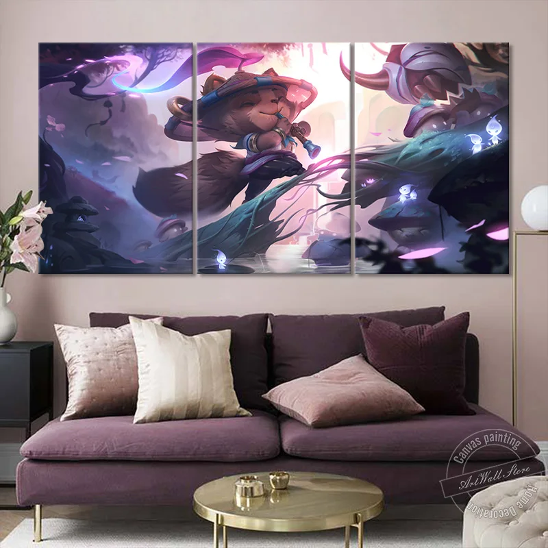 

LOL Teemo new spirit blossom skins wall art picture league of legends canvas art wall picture for living room and playroom decor