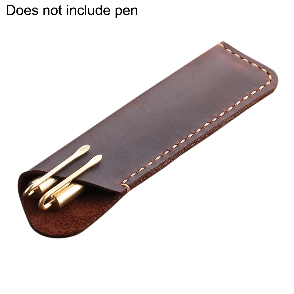 Популярный чехол для ручек из натуральной кожи двойной карандашей перьевой
