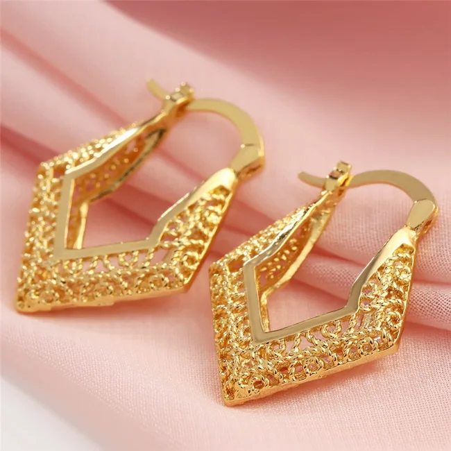 Hoop Earring E567 Классические желтое золото цвет серьги-кольца из металла для женщин Преувеличенные Роскошные полые большая серьга-кольцо массивные ювелирные изделия L4E569 - Окраска металла: Hoop Earring E567