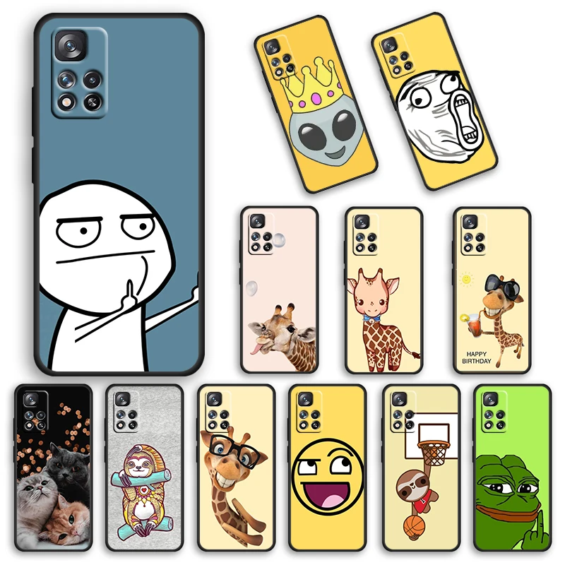 

Middle Finger Cartoon Lovers For Xiaomi Redmi Note 11 10 10S 9T 9 9Pro Max 8T 8Pro 7 6 5 Pro 4X Soft Black Phone Case Cover