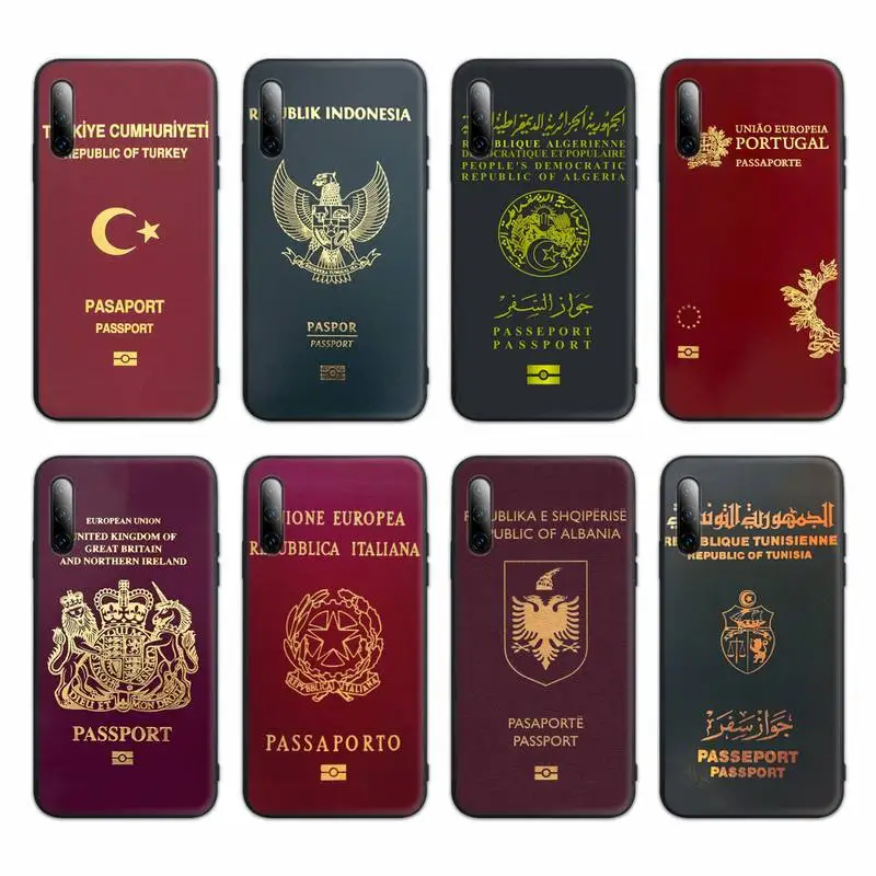 

Fashion Passport Phone Case For Redmi K30 K20 Pro 5 Plus 5A 6 6A 7 7A 8 8A 9 9A S2 Silicone Cover