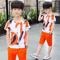 kids boys clothes summer outfits teenage children short sleeve shirt shorts set boys clothing casual suit 3 4 6 7 8 10 12 years