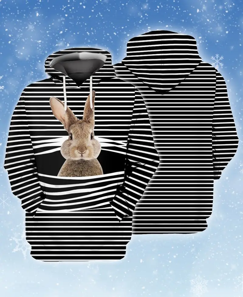 

PLstar Cosmos 3Dprinted Newest Rabbit Animal Pet Lover Gift Harajuku Streetwear Unique Unisex Casual Hoodies/Sweatshirt/Zip A-7