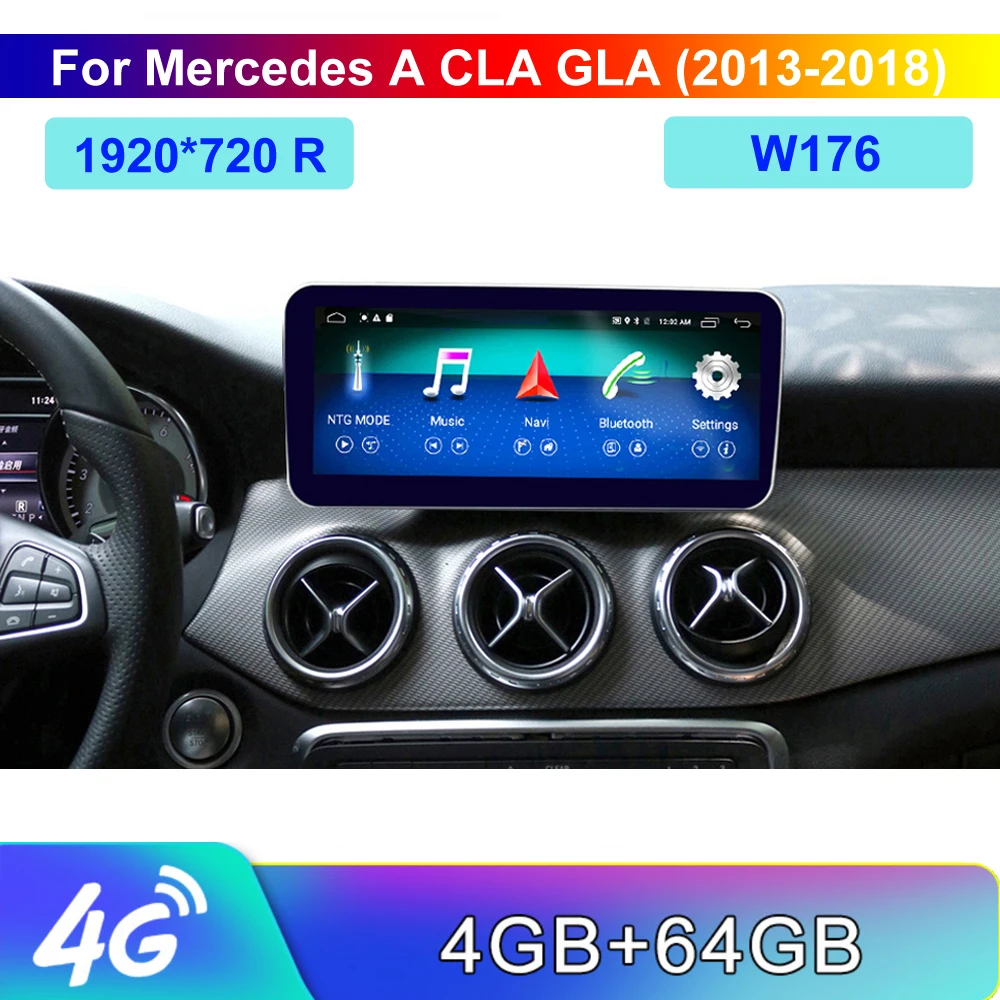 4G Ram Android 10 25 &quotдисплей с GPS навигацией Bluetooth радио Функция для Mercedes Benz CLA GLA X117 X156