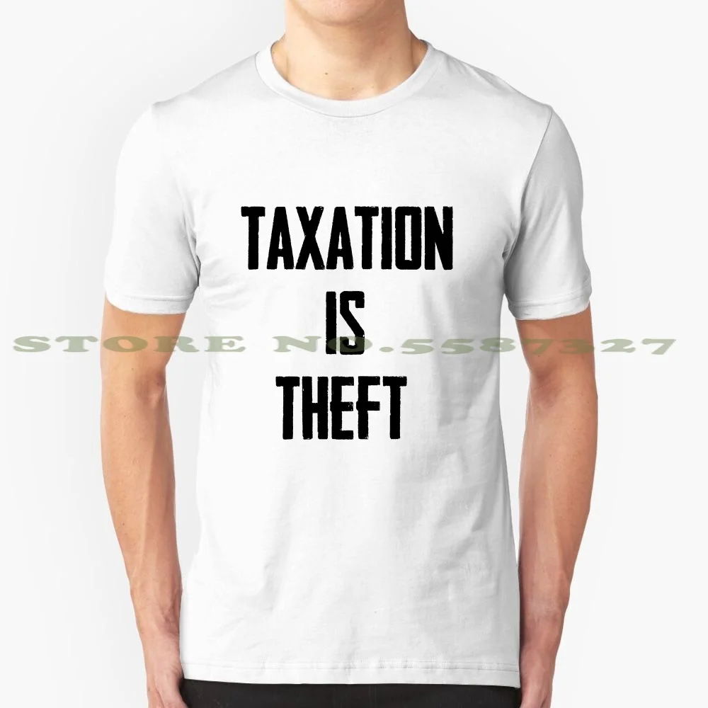Taxation Is Theft черно белая футболка для мужчин женщин налоги на воровство Libertarian Liberty