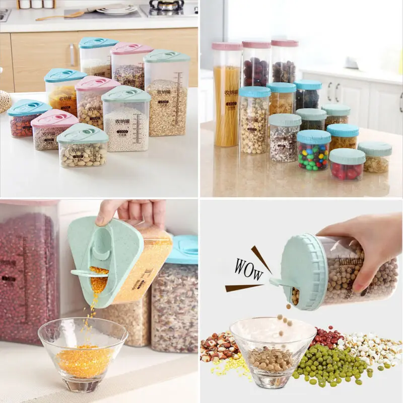 Многофункциональный модный из пшеничной соломы пластиковый Кухонный Контейнер