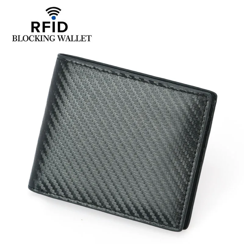 Мужской тонкий передний карман бумажник 2 ID Окно карты чехол с RFID
