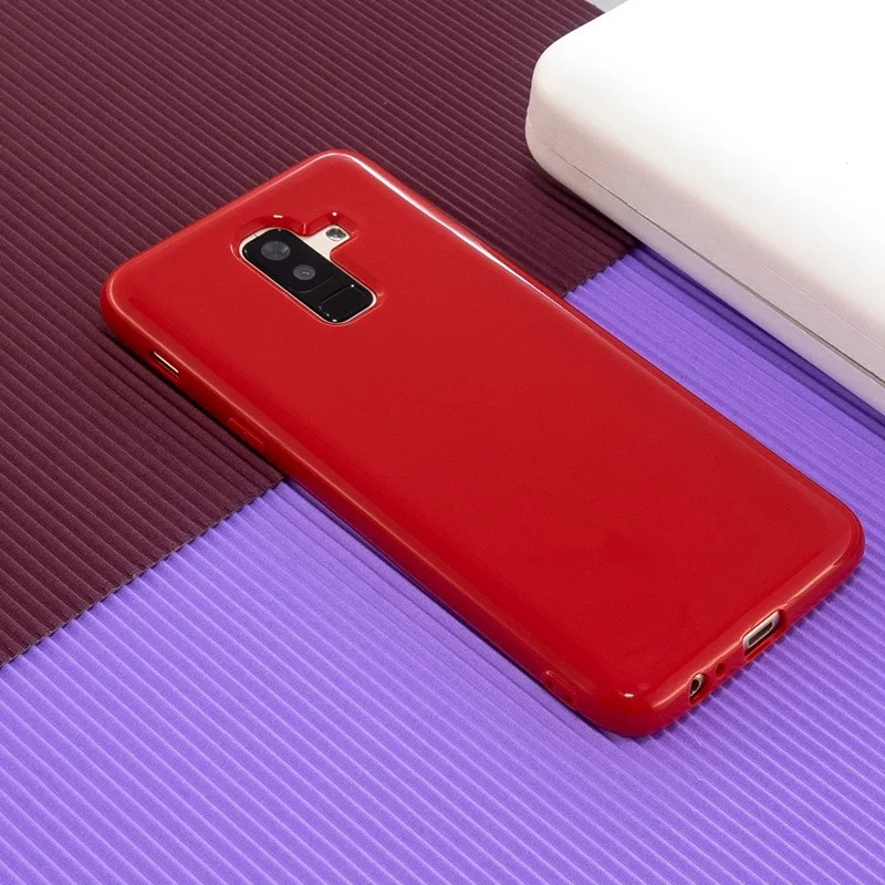 Блестящий цветной силиконовый гелевый Чехол для samsung J6 Plus Prime J610 2018 чехол Мягкий