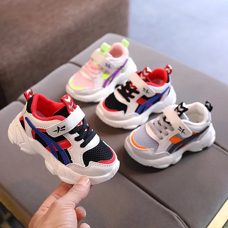 

Кроссовки для мальчиков и девочек KINE PANDA, осенние дышащие, От 1 до 5 лет