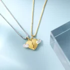 Двойное магнитное ожерелье для женщин и мужчин, подвеска с любовью, чокер, модное ювелирное изделие, подарок на день Святого Валентина, для подруги, парня