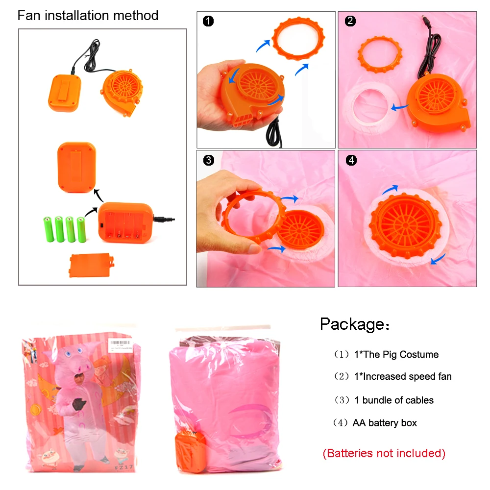 

Inflatable Pink Pig Costume Adult Kids Dress Anime Cosplay Costumes Thanksgiving Christmas Pig Cute Funny Paty Cosplay Clothes