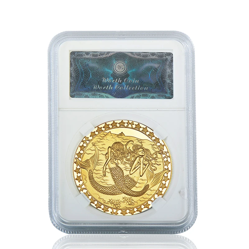 Pisces with holder WR 12 созвездия зодиака позолоченные Коллекционные монеты набор монет держатель вызов монета креативный подарок Dropshipping2019 - Цвет: Pisces with holder
