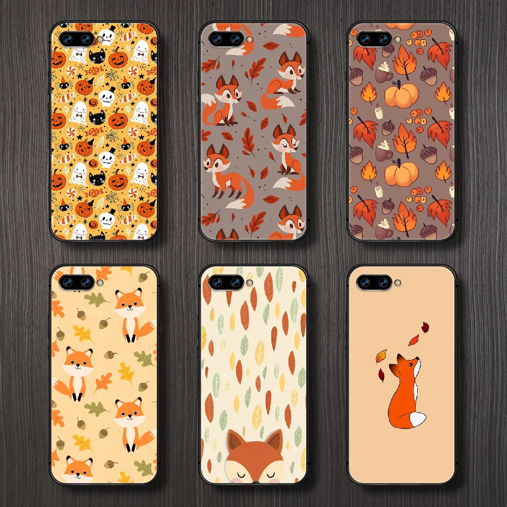 Осенние листья осень лиса милые чехол для мобильного телефона с изображением