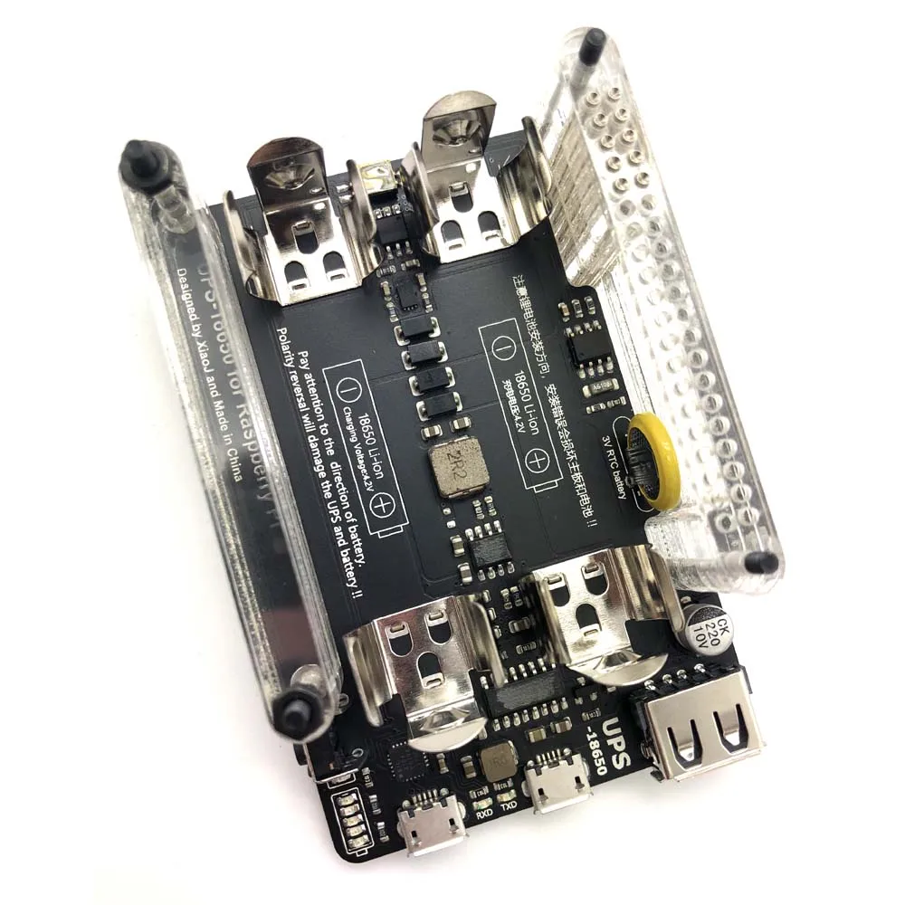 Lusya UPS 18650 MAX17040G Raspberry pi плата расширения мощности с измерением RTC 5 в выходной