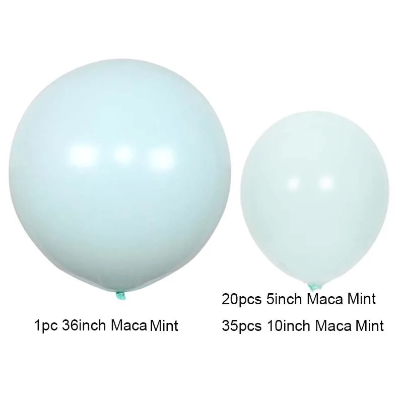 126pcs/set Macaron Blue Pastel Balloons Garland Arch Kit Confetti Birthday Wedding Baby Shower Anniversary Party Decoration ZN
