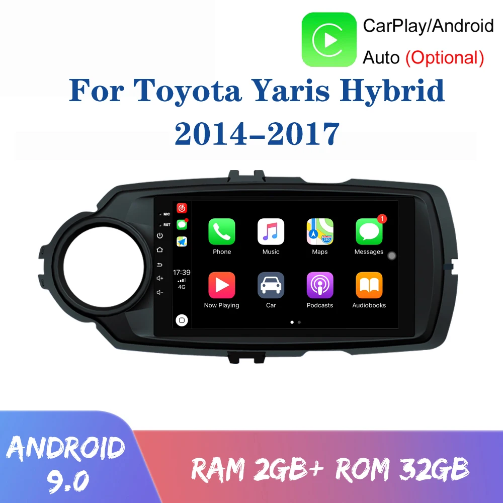 

8 Core Android Car Radio Head Unit Stereo Receiver Multimedia Player For Toyota Yaris Hybrid 2014-2017 Support GPS WiFi CarPlay