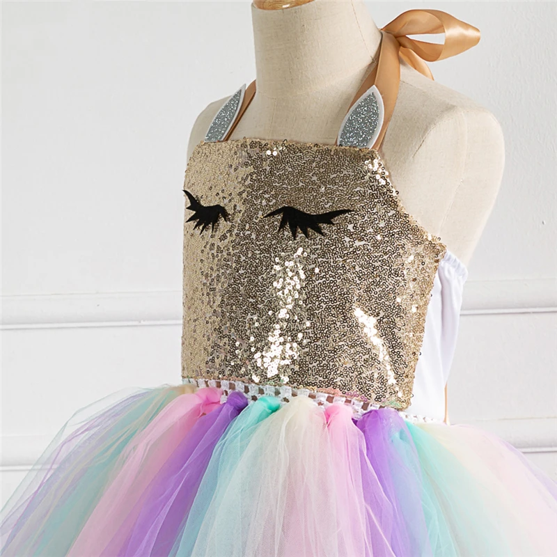 Костюм единорога для девочек косплей костюм на Хэллоуин детей день рождения