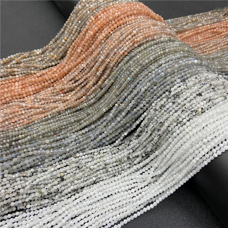 2 3 мм Природный лабрадорит кварц лунный камень хрустальный бусины Круглые