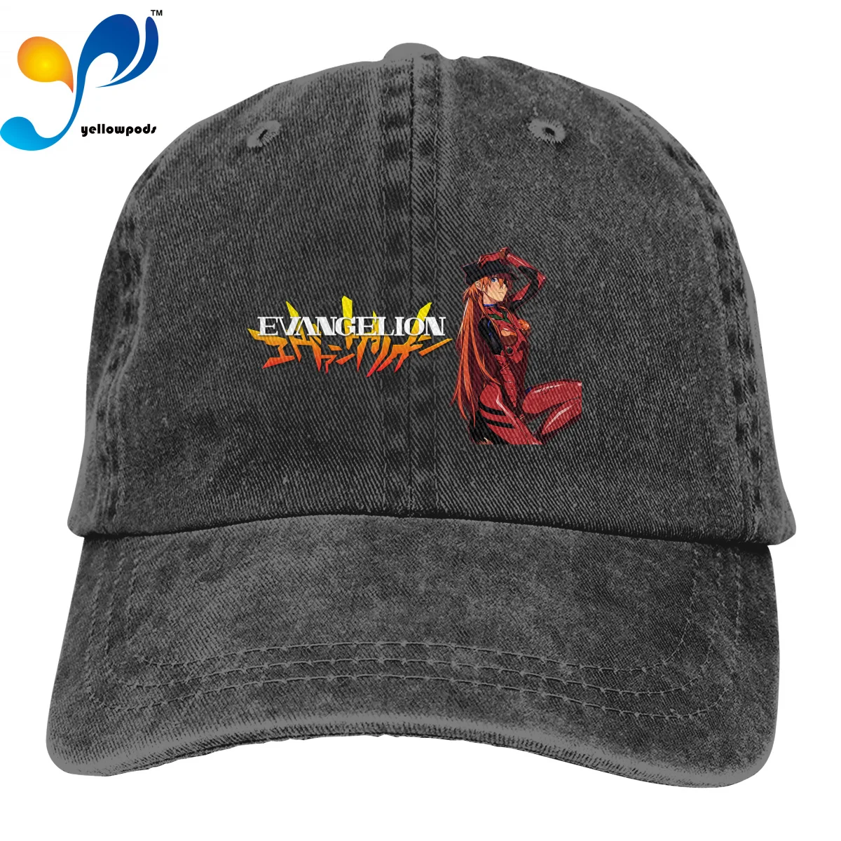 

Fashion Baseball Cap Print 3D Genesis Evangelion Logo Logo Hats Men Women Cotton Outdoor Simple Visor Casual Cap