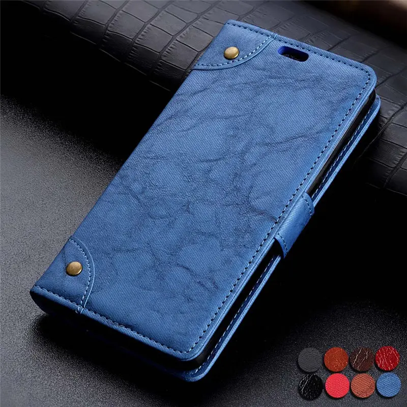 Винтажный флип чехол для Oneplus 7 Pro магнитный ударопрочный из искусственной кожи с