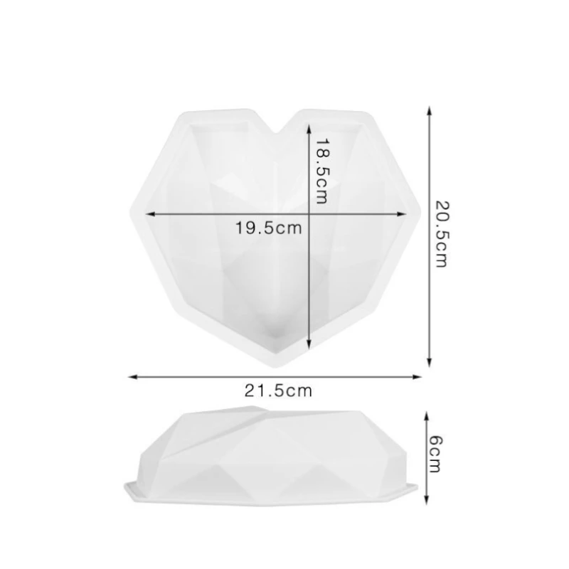 3D Алмазная любовь сердце силиконовая форма для выпечки сделай сам бабочка