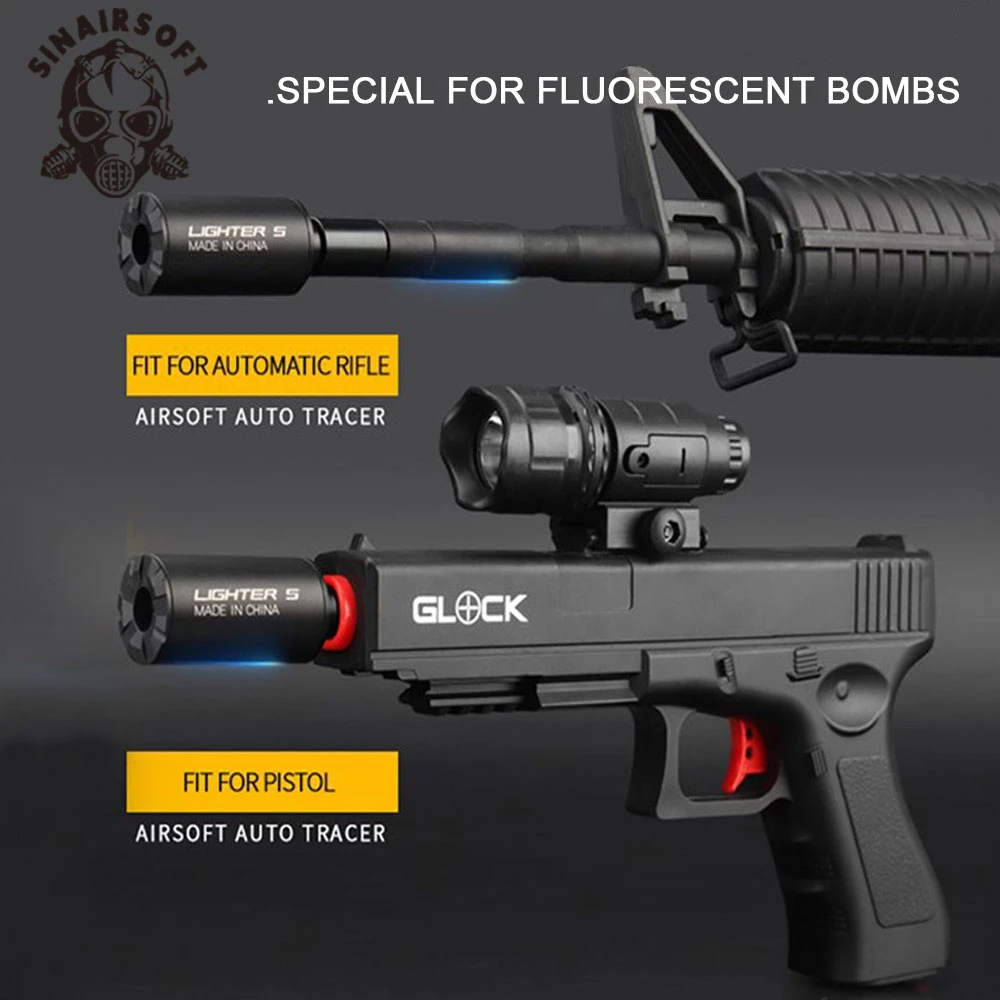 Тактический страйкбол Авто Зажигалка S Tracer Flash Barrel декоратор для автоматической