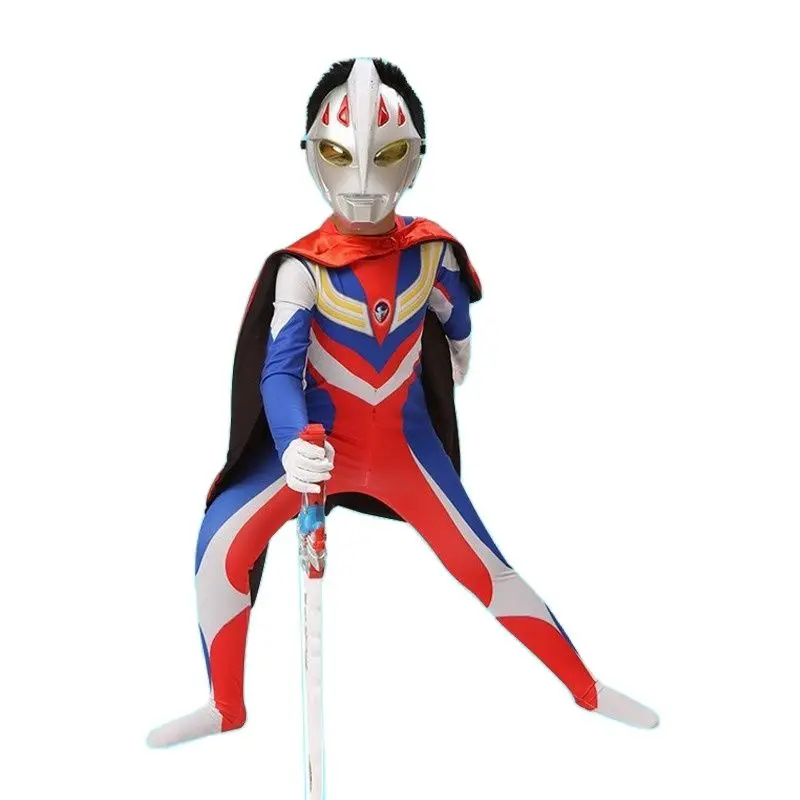Горячая Распродажа модный детский костюм Ultraman на Хэллоуин косплей Спасителя 3D