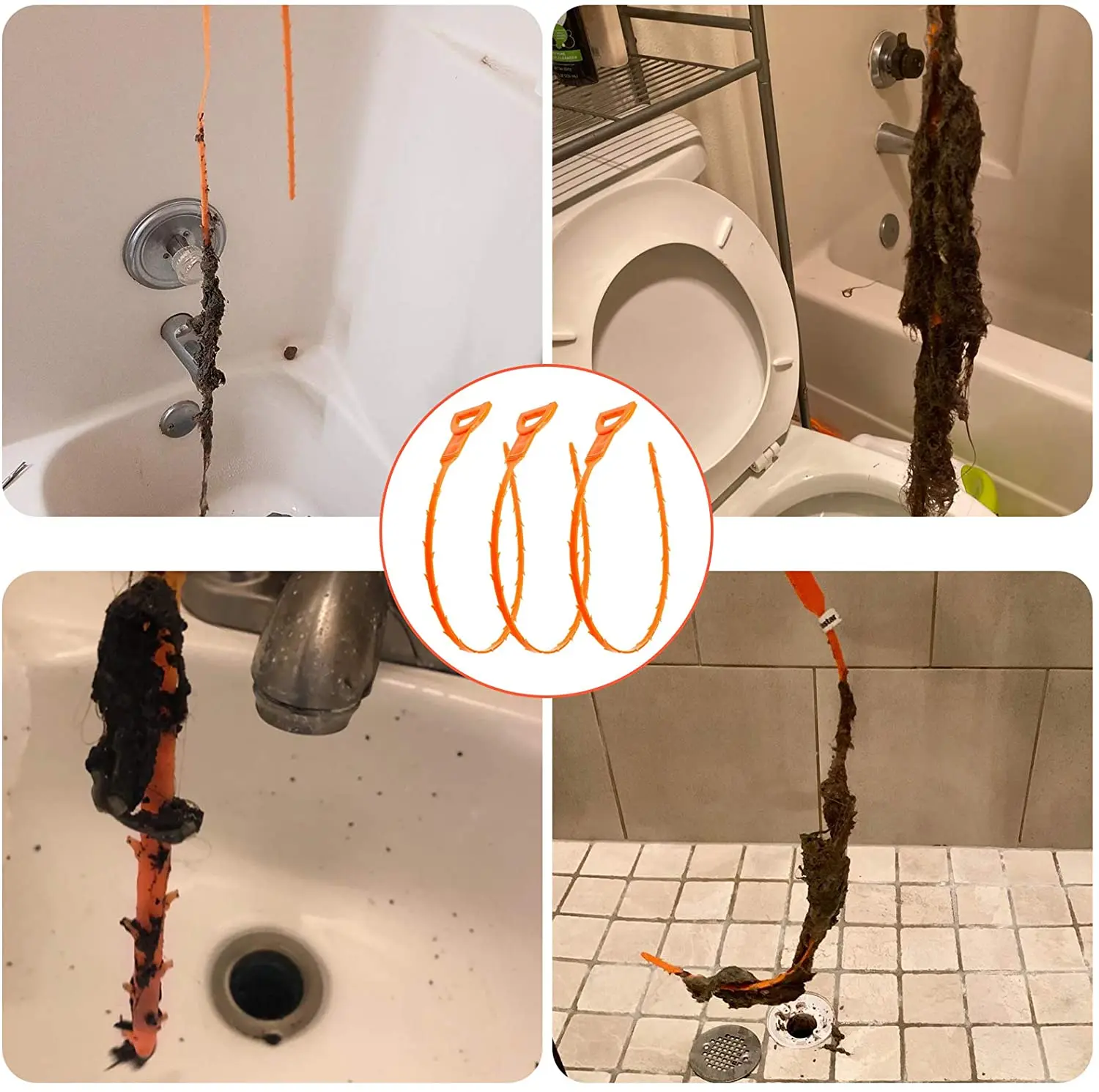 

1PC Toilet Drain Cleaning Hook Bathroom Kitchen Useful Tool Unclog Sink Tub Scourer Household Hair Removal Cleaner Brush tool