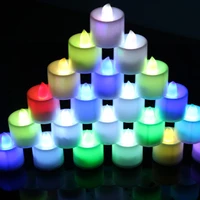 7 color led changing electronic flameless candle lamp home party decor ye hot
