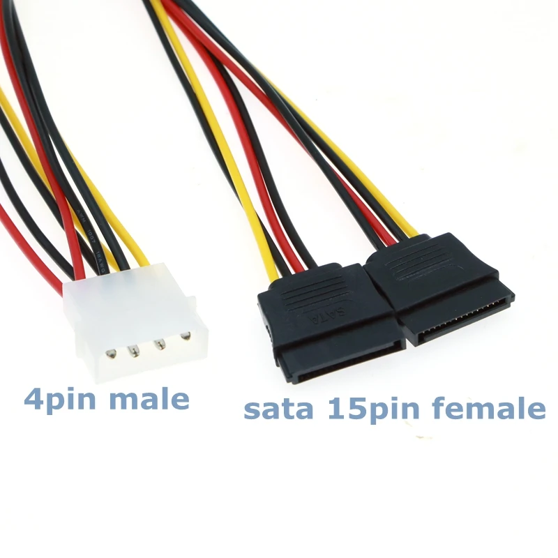 Адаптер для ноутбука 20 см Новый 4-контактный IDE Molex на 2 серийный ATA SATA Y сплиттер
