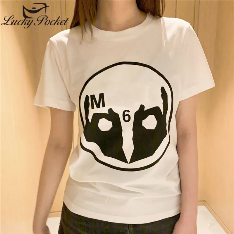 

Women Summer White O-Neck Cotton Cartoon Print T-Shirt Ladies Fashion High-Quality Plus Size Tees Female Brand Casual Tops ZM356