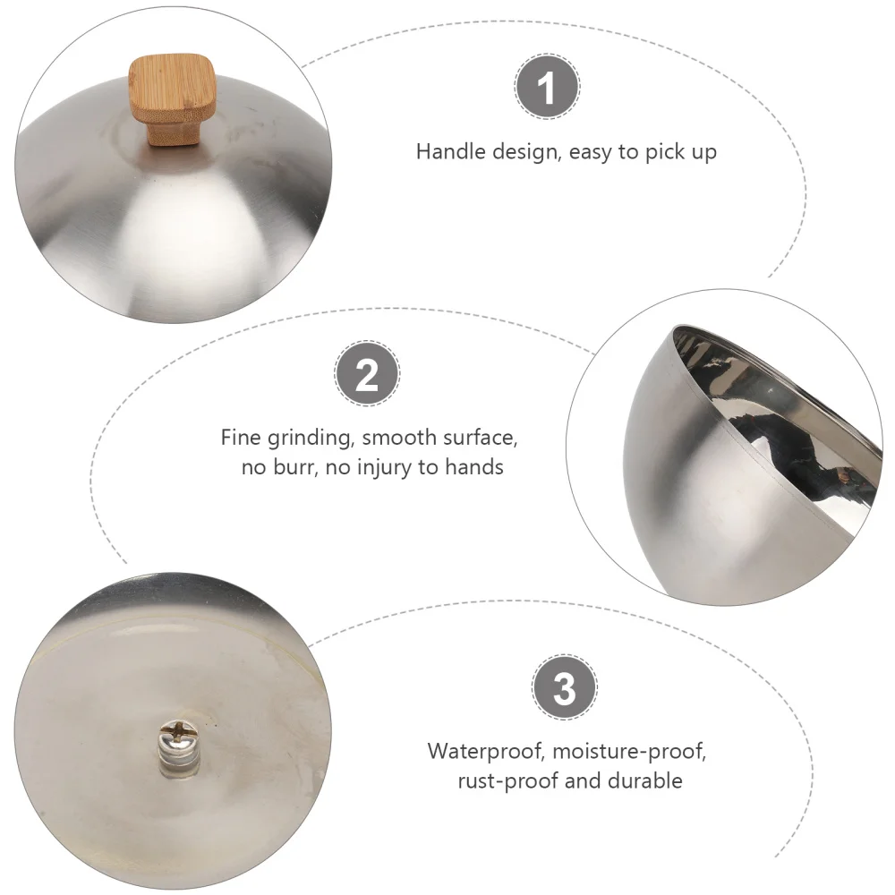 

1pc Stainless Steel Food Cover Oilproof Dish Cover Food Protector (Silver)