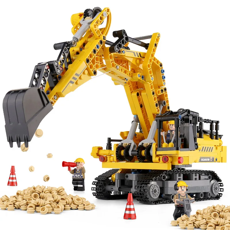 841PCS Yeshin Technic Машинки Игрушки экскаватор грузовик совместим с 8043 экскаватор набор монтажных комплектов строительные блоки кирпичи детские игрушки - Цвет: 841PCS