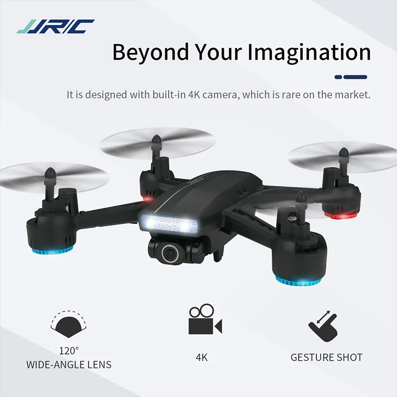 Квадрокоптер JJRC H86 FPV 4K с HD камерой регулируемый широкий угол обзора
