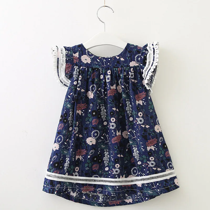 AX1030 Navy Blue Menoea/Новинка, летнее кружевное платье для девочек без рукавов Комлект нижнего белья хорошего качества-Цвет детей на пояске шелковое детское платье пачка для девочек шифоновая одежда Платья принцессы для девочек - Цвет: AX1030 Navy Blue