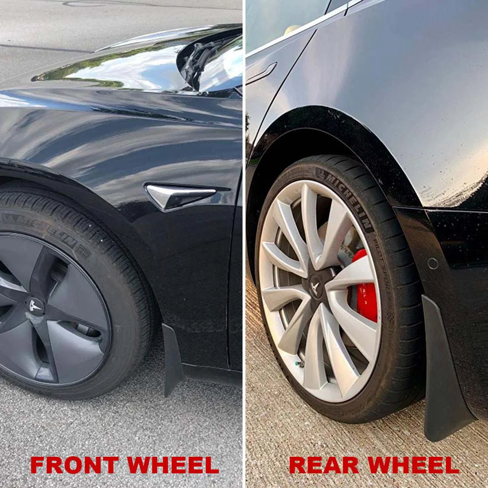 Dabecan 4 шт. брызговик автомобиля для Tesla модель 3- передние/задние аксессуары для крыльев Авто брызговик брызговики снег брызговики