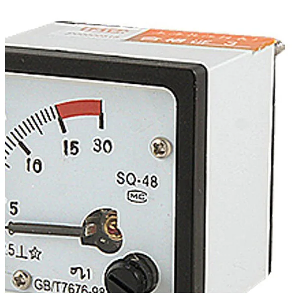 

SQ48 Analog AC Current Panel Meter Ammeter 0-15A Gauge White + Black