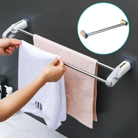 self adhesive adjustable towel holder rack wall mounted towel hanger bathroom towel bar shelf holder hanging bathroom organizer