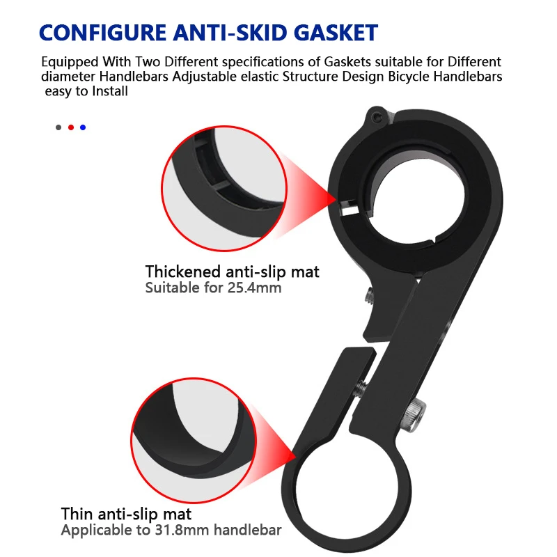 

10cm Bicycle Handlebar Extender Mountain Bike MTB Handlebar Extender Bike Cycling Mount Headlight Bracket Holder Rack Accessory