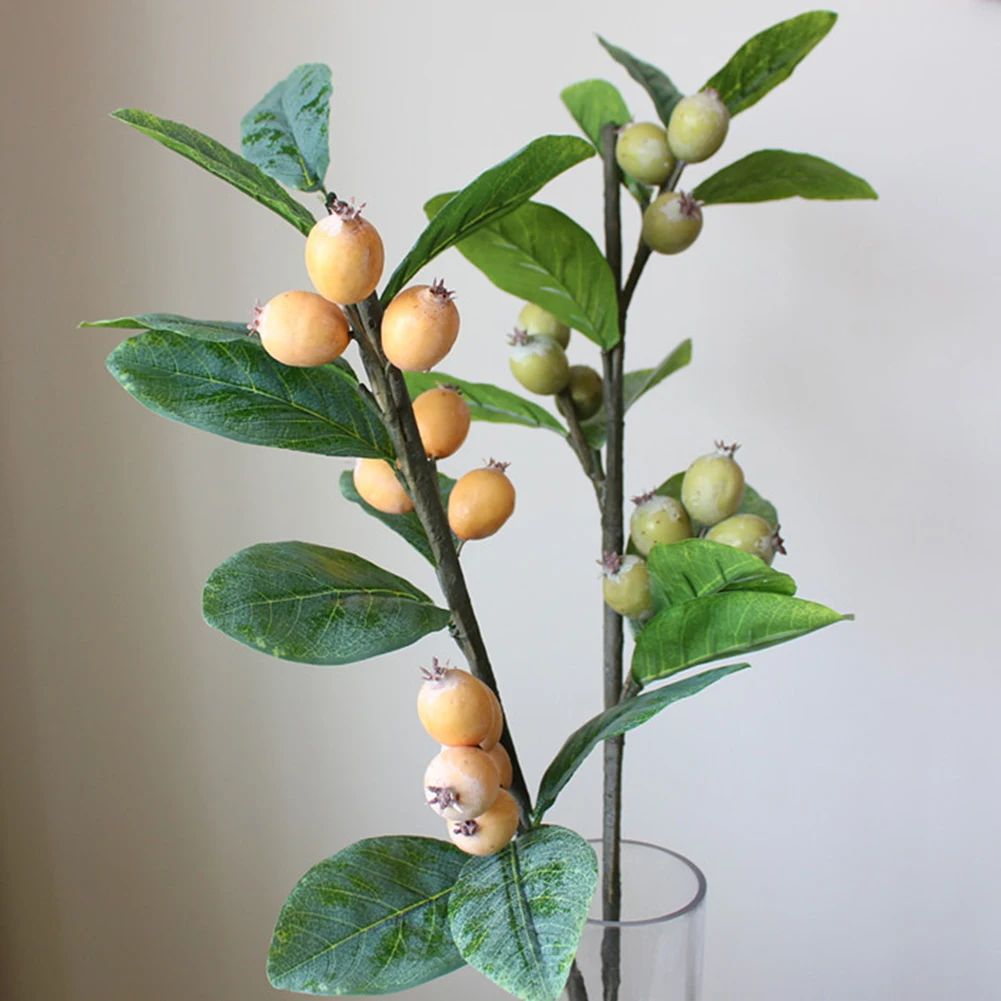 Фрукт локвы искусственный цветок фруктовая ветка цветочный орнамент дерево